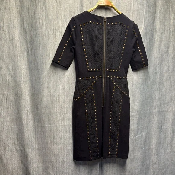 🏴 BCBGMaxAzria Mini Dress with Crew Neck size XS - Picture 7 of 11
